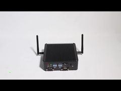 Intel Celeron J4105 PC industrial sem ventilador com LAN dupla Dual COM Linux e DDR4
