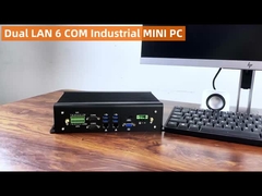 Intel Core I7 Industrial PC sem ventilador 1165G7 Mini PC com Dual Ethernet Hexa COM