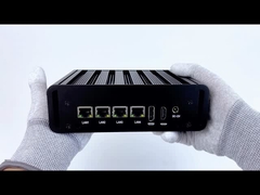 Intel N100 4 LAN Dual COM Industrial Mini PC sem ventilador com WIFI DDR4 16G RAM Windows Linux