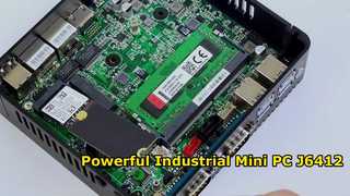 Intel Celeron J6412 Industrial Mini PC 4 Core 4 Thread com LAN duplo Dual COM