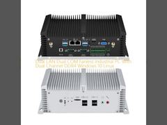 PC industrial sem ventilador Dual LAN Dual COM Win10 Linux