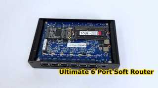 Mini PC com processador Intel Pentium 4415U 6 portas LAN Intel I225 Gigabit
