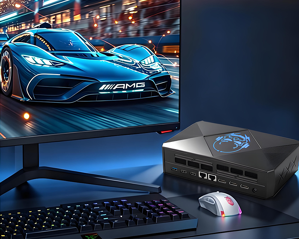 Últimos blogs da empresa sobre COMPUTEX 2026 GPU discreta Quad 4K Output e LAN dual 2.5G Tornam-se configurações convencionais para mini PCs de jogos