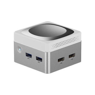 Intel N100 Mini Cube Computer LPDDR5 Dual Gigabit Ethernet RJ45 Mini PC para Casa