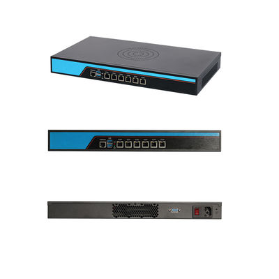 Intel Celeron J6412 Quad Core 4 Thread 6 LAN Linux 1U Server com console e ventilador