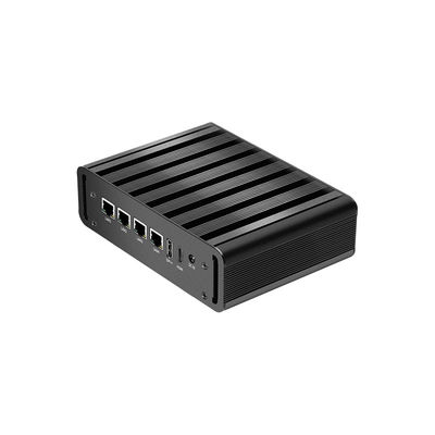 Intel N100 4 LAN Dual COM Industrial Mini PC sem ventilador com WIFI DDR4 16G RAM Windows Linux