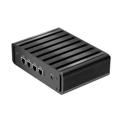 N100 Firewall Router Mini PC com quatro 2.5Gbps LAN HDMI e DP para Home Office