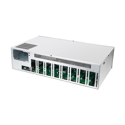8 GPU Mining Rig Slot Mainframe com alta fonte de alimentação e quatro ventilador de resfriamento