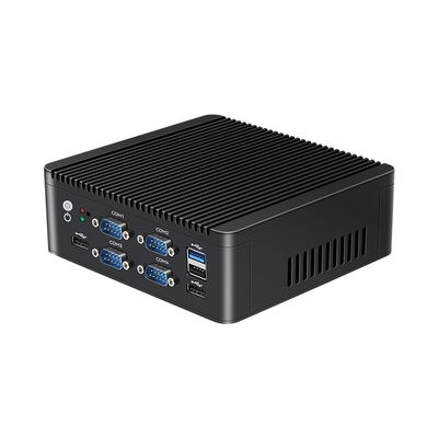 Intel N5000 J4125 4 Core Mini PC com Dual LAN 6 COM e DDR4 até 8G