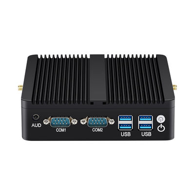 Intel Mini Industrial PC sem ventilador com DDR4 8G MSATA SSD Dual LAN HD Display Linux