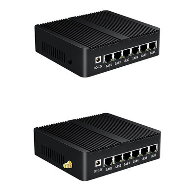 6 Gigabit Ethernet RJ45 J1900 Firewall Router Ubuntu Desktop Router com Wi-Fi