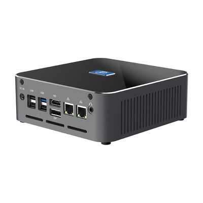 Intel Core Iris Xe Graphics DDR5 64G Mini PC com LAN dupla e Fan Ubuntu Desktop