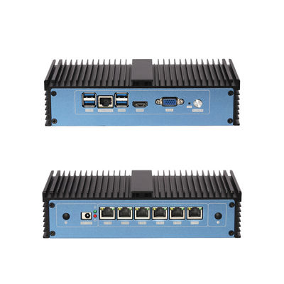 Processador Intel Pentium 4415U Firewall Mini PC com sistema de refrigeração sem ventilador 6 Ethernet