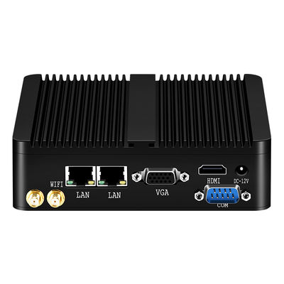 Dual LAN Dual COM PC industrial sem ventilador com processadores Intel Celeron série N