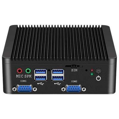 Intel Celeron J4105 PC industrial sem ventilador com LAN dupla Dual COM Linux e DDR4