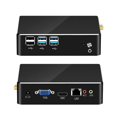 Mini PC com processador Intel Core i3 7100U mSATA SSD DDR3L 16G RAM E ventilador de resfriamento