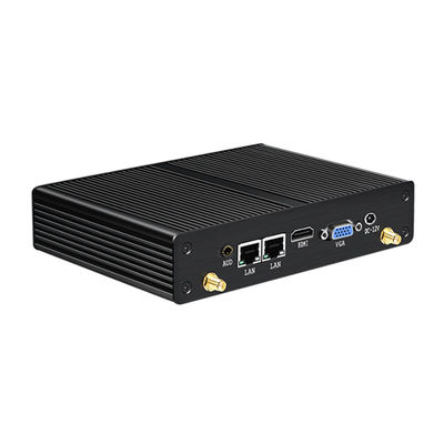 Intel Pentium PC Industrial sem ventilador com chassi preto mSATA SSD armazenamento e HDMI
