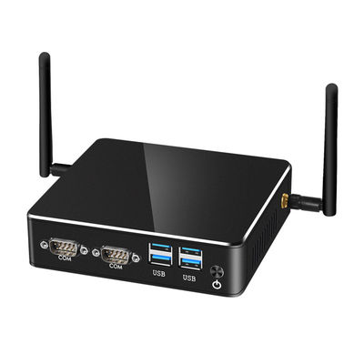 Core i3 8130U Industrial PC DDR4 16G Dual Ethernet Fanless Mini Computador Negro