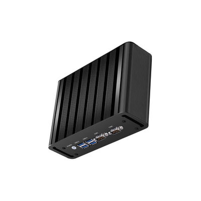 2LAN 2COM PC industrial sem ventilador Intel Core i5 Processador Computador de chassi de alumínio
