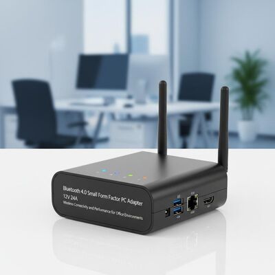 Bluetooth 40 Small Form Factor PC oferecendo adaptador 12V 24A Conectividade sem fio e desempenho para ambientes de escritório