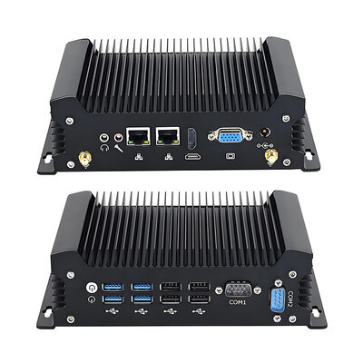 Pc industrial sem ventilador, processador intel core i5 10310u 2 gbe rj45 realtek 8111h lan 2 db9 com win10 wes10 linux mini computador