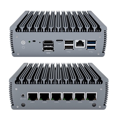 Intel Celeron J6412 Processador Soft Router com 6 Lan 1 HD-MI 1 DP