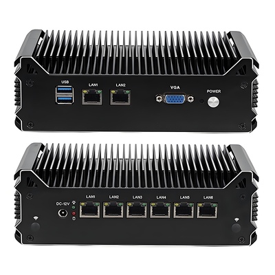 Intel Celeron 3865U Processador Soft Router com 8 LAN 1 botão de redefinição