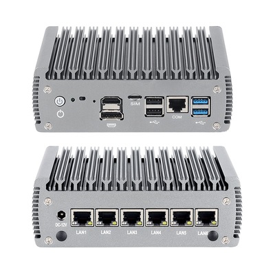 Mini PC do firewall do processador Intel N100 com 6 LAN 1 HD-MI 1 DP