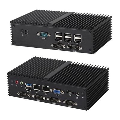 Intel Celeron J1900 Processador PC sem ventilador DDR3L 8GB Com 7COM 2LAN PC Industrial